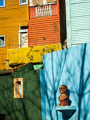 Image showing Bust And Colourful Houses In La Boca
