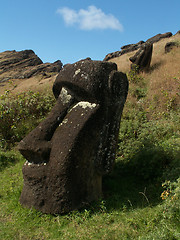 Image showing Buried Moai