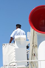 Image showing Captain on a cruise boat