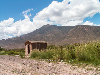 Image showing Bolivian Hut By Mountain