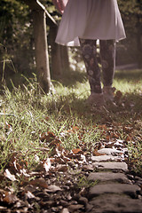 Image showing Autumn Child's Legs