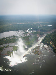 Image showing Aerial View Of Iguazzu Falls Portrait