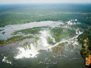 Image showing Aerial View Of Iguazzu Falls Landscape