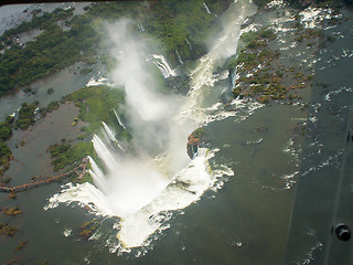 Image showing Aerial View Of Iguazzu Falls Angled