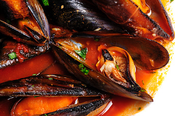 Image showing Mussels in italian rustic style