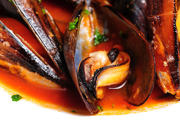 Image showing Mussels in italian rustic style