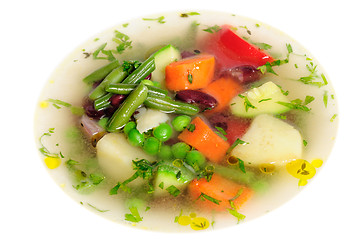 Image showing Vegetable soup isolated