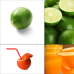 Image showing citrus fruits collage