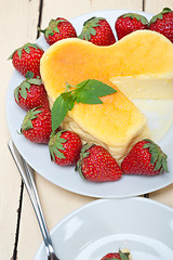 Image showing heart cheesecake