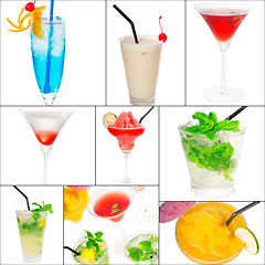 Image showing cocktails collage