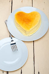 Image showing heart cheesecake