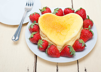 Image showing heart cheesecake