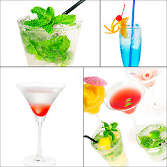 Image showing cocktails collage