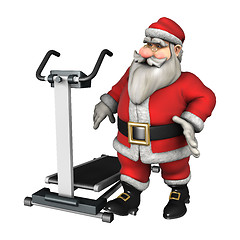 Image showing Santa Ready to Exercise