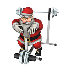 Image showing Santa Exhausted