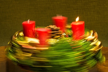 Image showing Advent wreath with speed