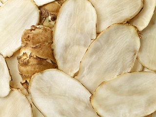 Image showing Jerusalem artichoke slices background