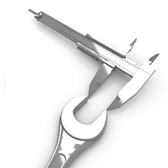 Image showing Trammel vernier measures the detail 