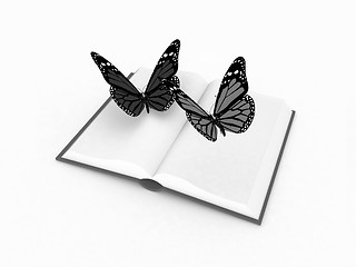 Image showing butterfly on a book