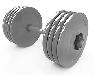 Image showing Colorful dumbbell 