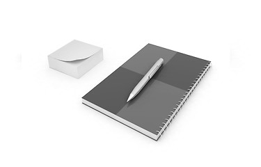 Image showing notepad with pen