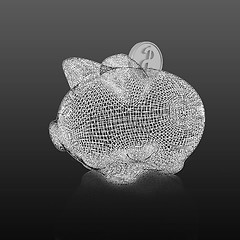Image showing 3d model piggy bank