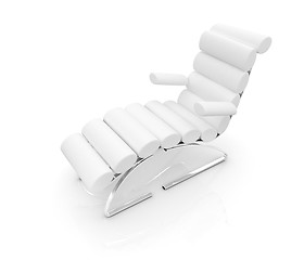 Image showing Comfortable white Sun Bed