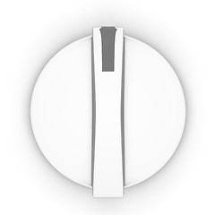 Image showing 3d white knob on white background