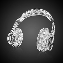 Image showing 3d model headphones