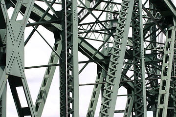 Image showing Part of the Hawthorne Bridge structure