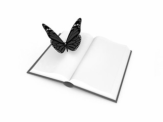 Image showing butterfly on a book