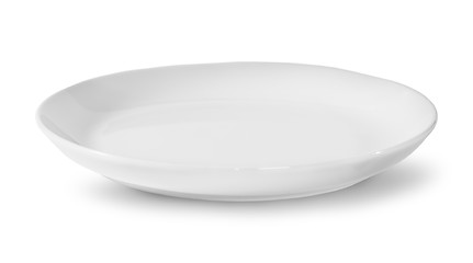 Image showing Single White Porcelain Plate