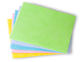 Image showing Multicolored Cleaning Cloths