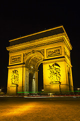 Image showing Arc de Triomphe de l'Etoile in Paris