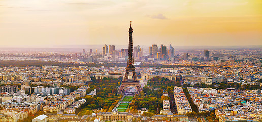 Image showing Aerial view of Paris