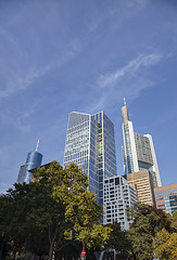 Image showing Frankfurt am Maine skyscrapers on a sunny day