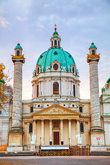Image showing St. Charles's Church (Karlskirche) in Vienna, Austria