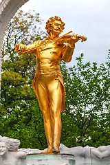 Image showing Johann Strauss statue at Stadtpark in Vienna