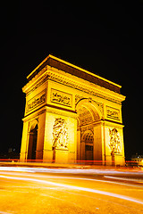 Image showing Arc de Triomphe de l'Etoile in Paris