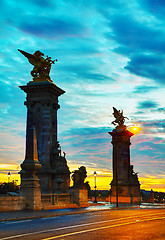 Image showing Aleksander III bridge in Paris