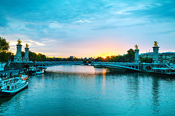 Image showing Paris with Aleksander III bridge