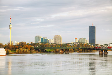 Image showing Vienna financial district cityscape