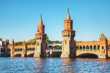 Image showing Oberbaum bridge in Berlin