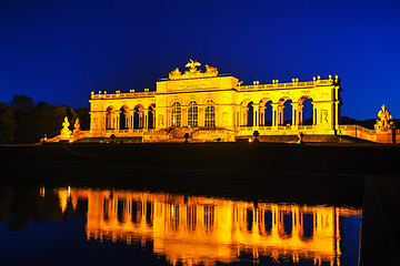 Image showing Gloriette Schonbrunn in Vienna at sunset