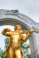 Image showing Johann Strauss statue at Stadtpark in Vienna