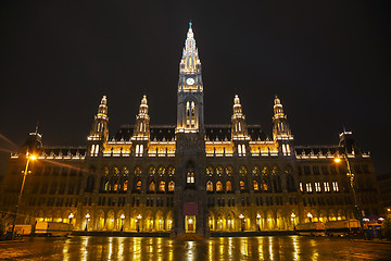 Image showing Rathaus building in Vienna, Austria