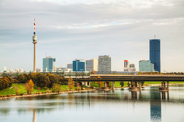 Image showing Vienna financial district cityscape