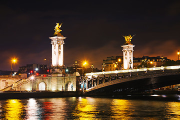 Image showing Alexander III bridge in Paris