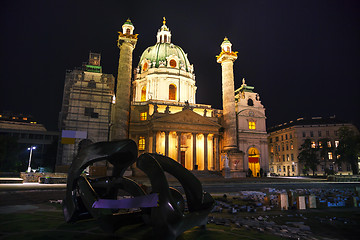 Image showing St. Charles's Church (Karlskirche) in Vienna, Austria