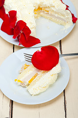 Image showing whipped cream mango cake